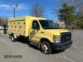 2019 Ford Econoline Commercial with VIN 1FDXE4FS9KDC57732, listed as a Copart auction lot 53401695 with 98,255 mi miles and Clean Title. Bid and sale history available at carsss.com. Image 1.