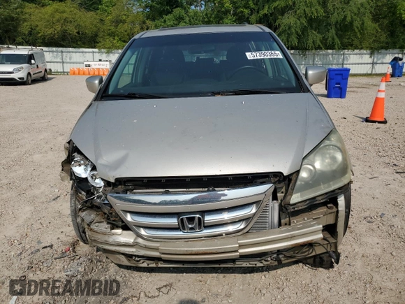 2006 Honda Odyssey EX-L with VIN 5FNRL38706B037805, listed as a Copart auction lot 57390365 with 219,554 mi miles and Salvage title. Bid and sale history available at DreamBid. Image 5.