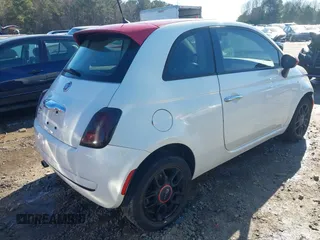 2015 FIAT 500 Pop with VIN 3C3CFFAR2FT612583, listed as a IAAI auction lot 41296112 with 176,364 mi miles. Bid and sale history available at carsss.com. Image 4.