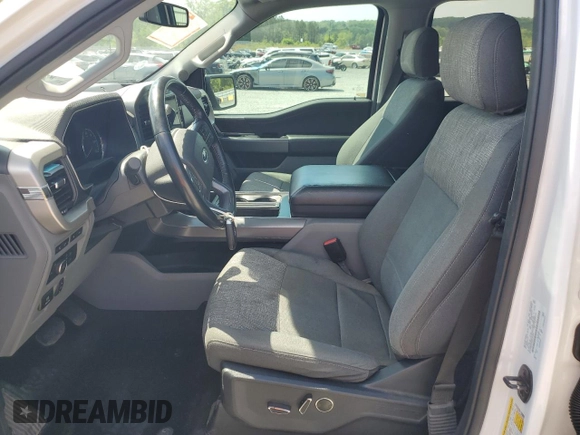 2021 Ford F-150 XL with VIN 1FTEW1C89MFC91290, listed as a Copart auction lot 53907505 with 75,098 mi miles and Salvage title. Bid and sale history available at DreamBid. Image 7.