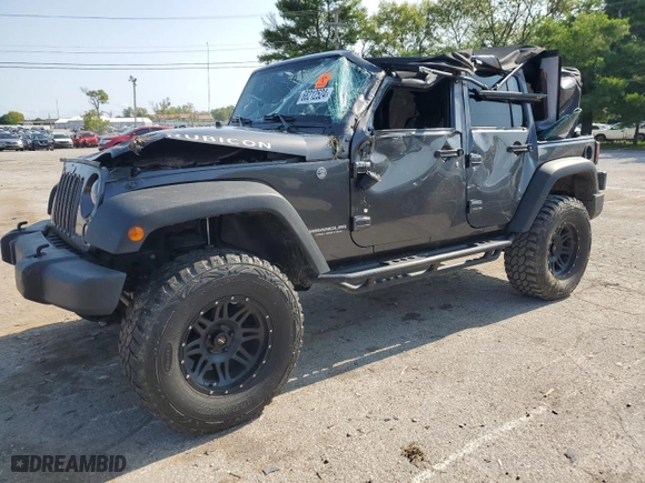 2017 Jeep Wrangler Unlimited Rubicon with VIN 1C4BJWFG5HL513848, listed as a Copart auction lot 68212524 with 0 mi miles and Salvage Title. Bid and sale history available at carsss.com. Image 1.