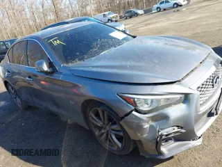 2019 Infiniti Q50 3.0t LUXE with VIN JN1EV7AR2KM590794, listed as a IAAI auction lot 40841640 with 68,720 mi miles. Bid and sale history available at carsss.com. Image 1.