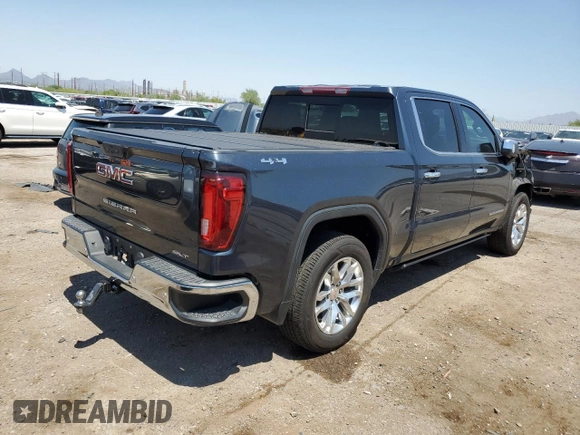 2021 GMC Sierra 1500 Limited SLT with VIN 1GTU9DET3MZ258631, listed as a Copart auction lot 62086594 with 59,139 mi miles and Salvage Title. Bid and sale history available at carsss.com. Image 3.