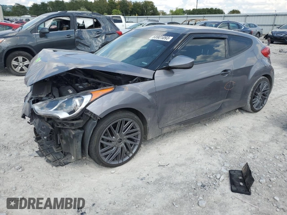2014 Hyundai Veloster with VIN KMHTC6AD2EU216209, listed as a Copart auction lot 68901093 with 106,189 mi miles and Salvage title. Bid and sale history available at DreamBid. Image 1.