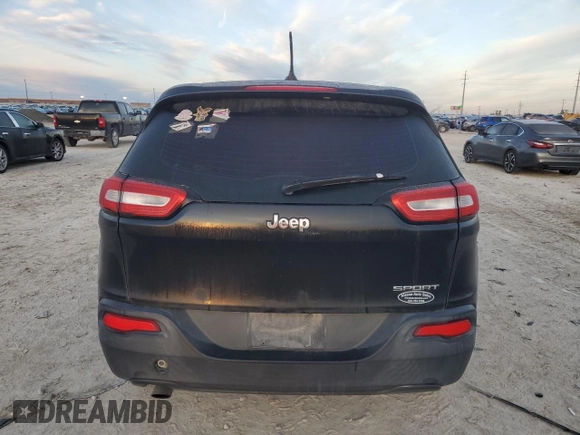 2014 Jeep Cherokee Sport with VIN 1C4PJLAB8EW112451, listed as a Copart auction lot 88162485 with Not Provided miles and Salvage Title. Bid and sale history available at DreamBid. Image 6.