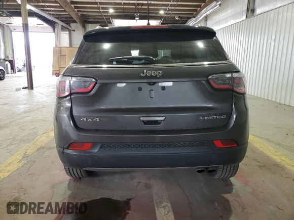 2020 Jeep Compass Limited with VIN 3C4NJDCB7LT236093, listed as a Copart auction lot 54583185 with 75,324 mi miles and Salvage title. Bid and sale history available at DreamBid. Image 6.