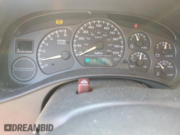 2002 Chevrolet Avalanche z VIN 3GNEC13TX2G136330, wystawiony jako Copart lot #50176365 z przebiegiem 274 177 mil mil oraz Szkody całkowita. Historia ofert i sprzedaży dostępna na DreamBid. Obrazek 9.