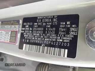 2023 Kia Sorento SX z VIN 5XYRKDLF0PG227203, wystawiony jako IAAI lot #42269412 z przebiegiem 22 641 mil mil oraz . Historia ofert i sprzedaży dostępna na DreamBid. Obrazek 9.