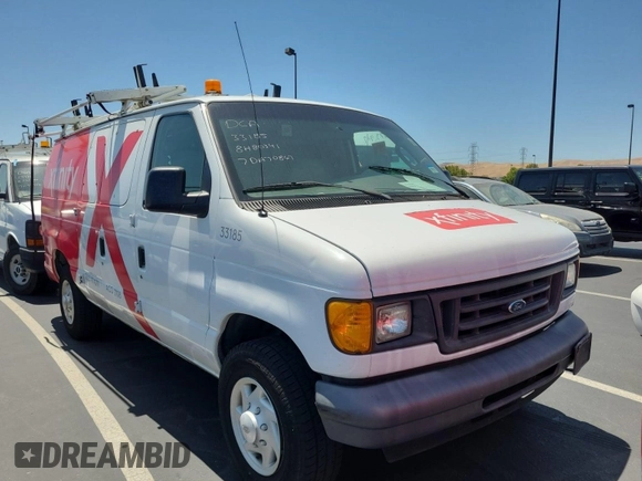 2007 Ford Econoline Cargo Commercial with VIN 1FTNE24L27DA70867, listed as a IAAI auction lot 42679230 with 173,909 mi miles and . Bid and sale history available at DreamBid. Image 35.