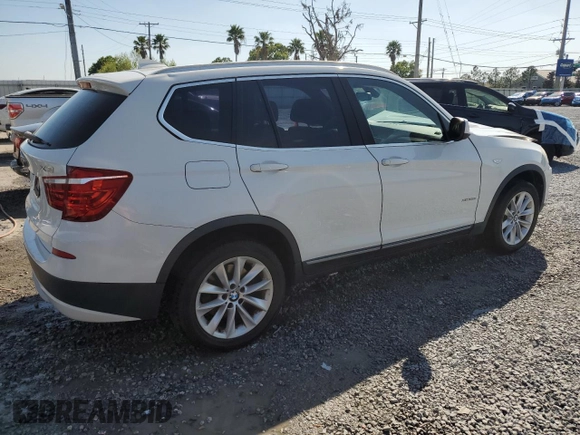 2012 BMW X3 28i with VIN 5UXWX5C5XCL720059, listed as a Copart auction lot 49326465 with 107,977 mi miles and Salvage Title. Bid and sale history available at DreamBid. Image 3.