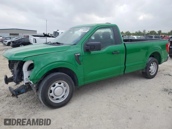 2022 Ford F-150 XL with VIN 1FTMF1CB3NKE30863, listed as a Copart auction lot 51765555 with 26,956 mi miles and Salvage Title. Bid and sale history available at carsss.com. Image 1.