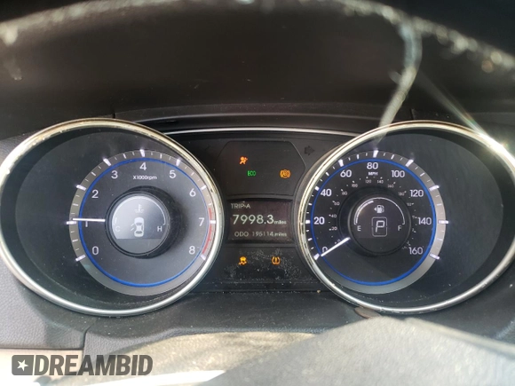 2012 Hyundai Sonata Limited z VIN 5NPEC4AC0CH382468, wystawiony jako Copart lot #57760705 z przebiegiem 195 114 mil mil oraz Szkoda całkowita • Salvage title. Historia ofert i sprzedaży dostępna na DreamBid. Obrazek 9.