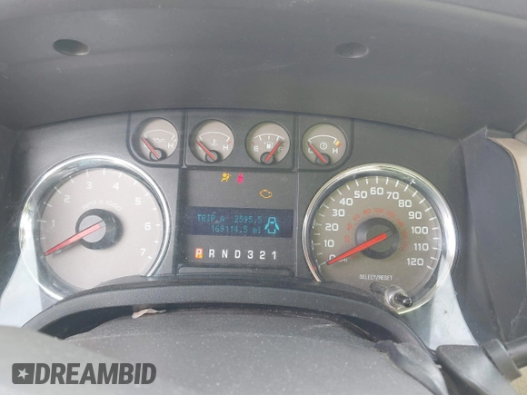 2009 Ford F-150 XL with VIN 1FTPF12V79KC35637, listed as a IAAI auction lot 41645222 with 169,114 mi miles. Bid and sale history available at carsss.com. Image 7.