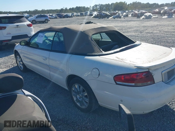 2004 Chrysler Sebring Limited with VIN 1C3EL65R84N390852, listed as a IAAI auction lot 40572807 with 100,975 mi miles and . Bid and sale history available at DreamBid. Image 3.