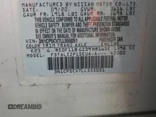 2020 Nissan Kicks SV z VIN 3N1CP5CV7LL555051, wystawiony jako Copart lot #58018605 z przebiegiem 33 326 mil mil oraz Szkoda całkowita • Salvage title. Historia ofert i sprzedaży dostępna na DreamBid. Obrazek 13.