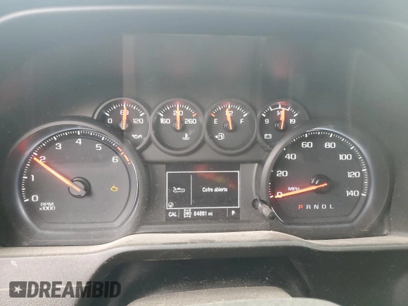 2020 Chevrolet Silverado 1500 Custom Trail Boss with VIN 3GCPYCEF6LG102635, listed as a Copart auction lot 86090994 with 64,881 mi miles and Salvage Title. Bid and sale history available at DreamBid. Image 9.