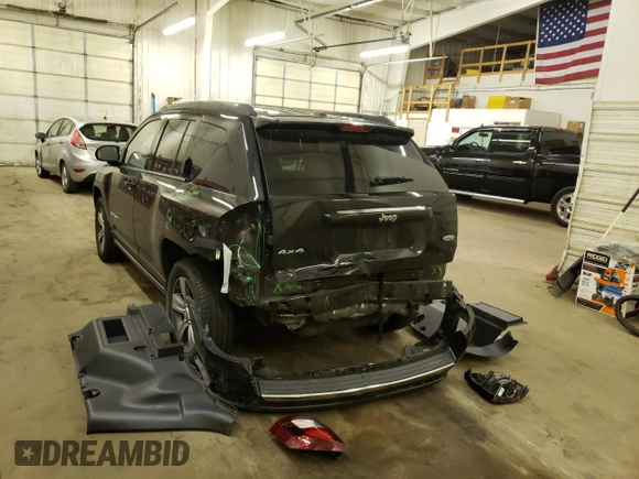2016 Jeep Compass High Altitude Edition with VIN 1C4NJDEB0GD697757, listed as a Copart auction lot 63515602 with 72,589 mi miles. Bid and sale history available at carsss.com. Image 3.
