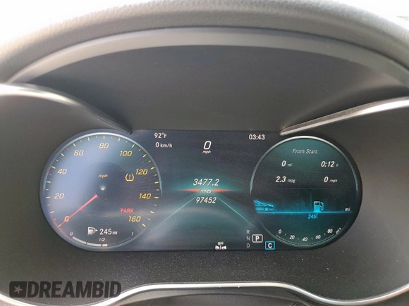 2019 Mercedes-Benz C 300 with VIN WDDWJ8DB1KF843731, listed as a Copart auction lot 58318055 with 97,452 mi miles and Salvage title. Bid and sale history available at DreamBid. Image 9.