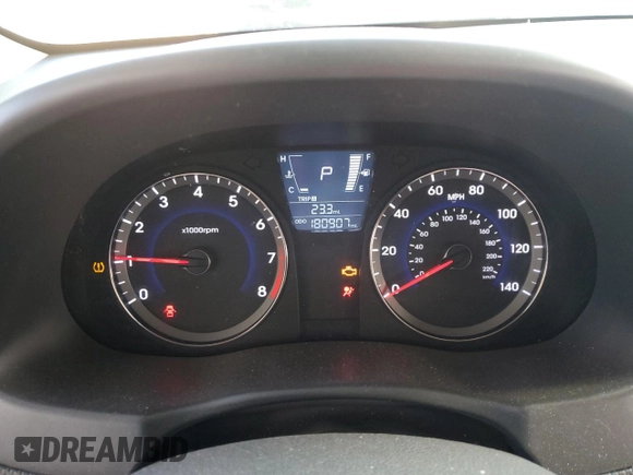 2013 Hyundai Accent GLS with VIN KMHCT4AE9DU521489, listed as a Copart auction lot 53659655 with 180,907 mi miles and Salvage Title. Bid and sale history available at carsss.com. Image 9.