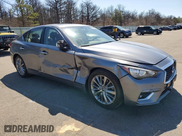 2019 Infiniti Q50 3.0t LUXE with VIN JN1EV7AR7KM552400, listed as a Copart auction lot 53535945 with 24,749 mi miles and Salvage Title. Bid and sale history available at carsss.com. Image 4.