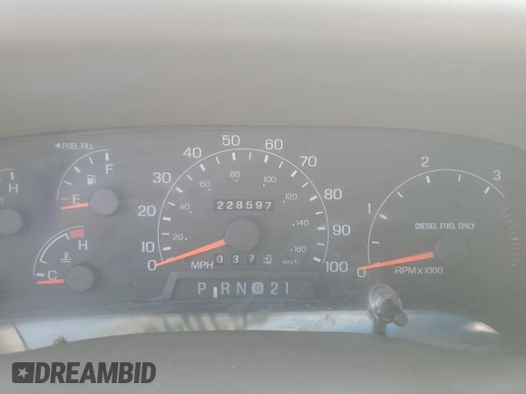 2001 Ford F-350 XL with VIN 1FTSX31F11ED72055, listed as a Copart auction lot 66164624 with 228,597 mi miles and Salvage Title. Bid and sale history available at DreamBid. Image 9.