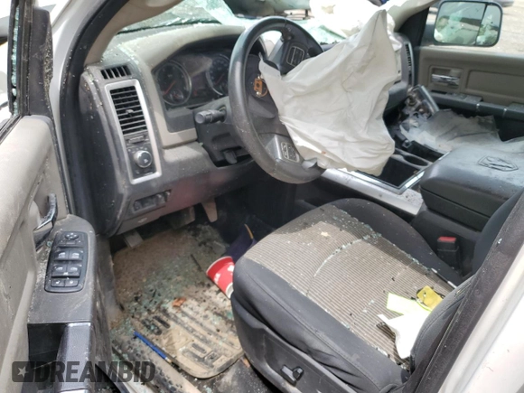 2012 Ram 2500 SLT with VIN 3C6UD5JL8CG260150, listed as a Copart auction lot 61574705 with Not provided miles and Salvage title. Bid and sale history available at DreamBid. Image 8.