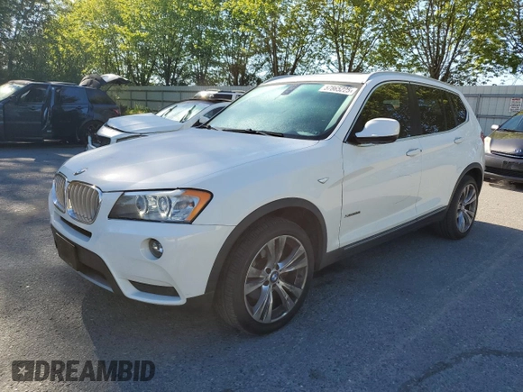 2013 BMW X3 xDrive35i z VIN 5UXWX7C58DL980098, wystawiony jako Copart lot #57865225 z przebiegiem 75 589 mil mil oraz Szkoda całkowita • Salvage title. Historia ofert i sprzedaży dostępna na DreamBid. Obrazek 1.
