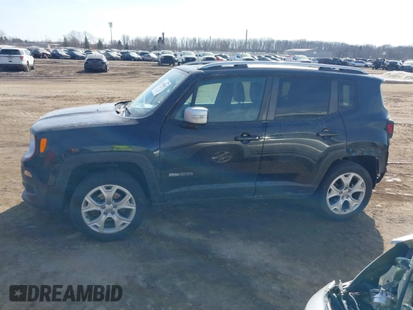 2018 Jeep Renegade Limited with VIN ZACCJBDB8JPH11684, listed as a IAAI auction lot 41798155 with 74,875 mi miles and . Bid and sale history available at DreamBid. Image 14.