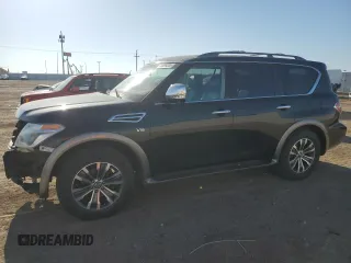 2017 Nissan Armada Platinum z VIN JN8AY2NC6H9501448, wystawiony jako Copart lot #55599285 z przebiegiem 95 063 mil mil oraz Szkoda całkowita • Salvage title. Historia ofert i sprzedaży dostępna na DreamBid. Obrazek 1.