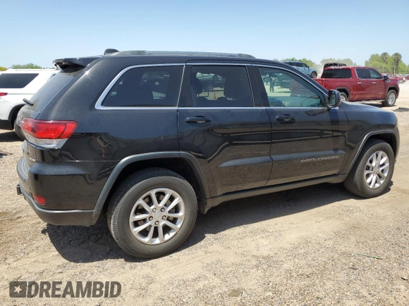 2021 Jeep Grand Cherokee Laredo E with VIN 1C4RJFAG8MC817661, listed as a Copart auction lot 52374235 with 25,305 mi miles and Salvage title. Bid and sale history available at DreamBid. Image 3.