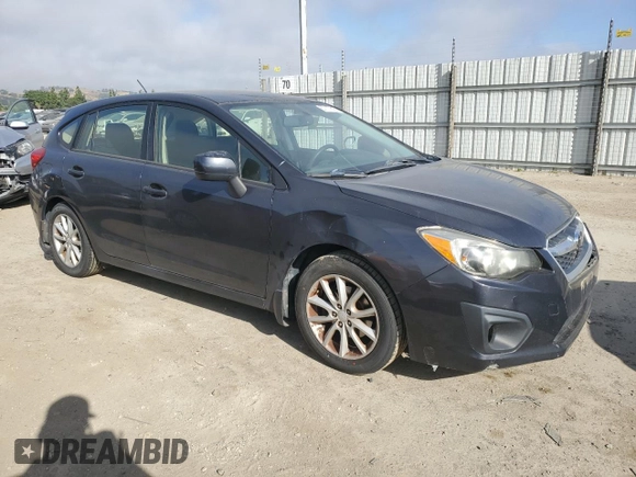 2012 Subaru Impreza Premium with VIN JF1GPAC6XCH237834, listed as a Copart auction lot 57117815 with 78,731 mi miles and Salvage title. Bid and sale history available at DreamBid. Image 4.