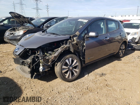 2015 Nissan LEAF SV with VIN 1N4AZ0CP4FC310572, listed as a Copart auction lot 48409513 with 62,346 mi miles. Bid and sale history available at carsss.com. Image 1.