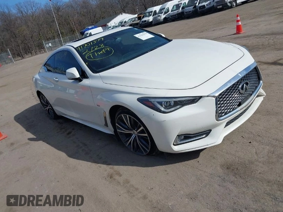 2017 Infiniti Q60 Sport with VIN JN1EV7EL8HM550153, listed as a IAAI auction lot 41701379 with 111,476 mi miles. Bid and sale history available at carsss.com. Image 1.
