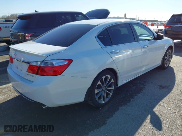 2015 Honda Accord Sport with VIN 1HGCR2F55FA200569, listed as a IAAI auction lot 41843146 with 97,655 mi miles and . Bid and sale history available at DreamBid. Image 4.