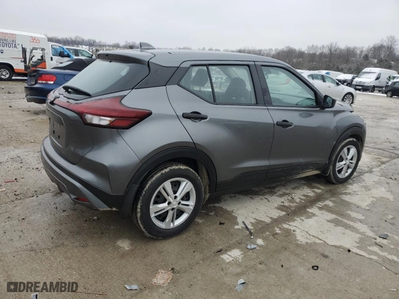2022 Nissan Kicks S with VIN 3N1CP5BV4NL493550, listed as a Copart auction lot 44982975 with 35,494 mi miles and Salvage Title. Bid and sale history available at carsss.com. Image 3.