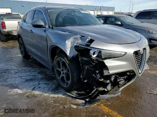 2019 Alfa Romeo Stelvio Ti Sport with VIN ZASPAKBN1K7C52373, listed as a Copart auction lot 44548225 with 102,022 mi miles and Salvage Title. Bid and sale history available at carsss.com. Image 12.
