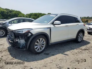 2019 Infiniti QX50 Essential z VIN 3PCAJ5M3XKF117589, wystawiony jako Copart lot #58156705 z przebiegiem 59 554 mil mil oraz Szkoda całkowita • Salvage title. Historia ofert i sprzedaży dostępna na DreamBid. Obrazek 1.