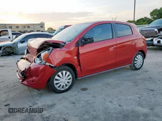 2015 Mitsubishi Mirage DE with VIN ML32A3HJ0FH043884, listed as a Copart auction lot 59812115 with 79,017 mi miles and Salvage title. Bid and sale history available at DreamBid. Image 1.