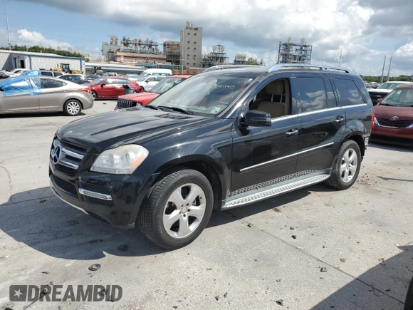 2012 Mercedes-Benz GL 450 z VIN 4JGBF7BE2CA797693, wystawiony jako Copart lot #57954415 z przebiegiem 138 594 mil mil oraz Szkoda całkowita • Salvage title. Historia ofert i sprzedaży dostępna na DreamBid. Obrazek 1.