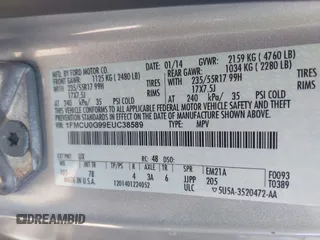 2014 Ford Escape SE с VIN 1FMCU0G99EUC38589, выставлен на аукционе IAAI как лот 42201138 с пробегом 139 416 миль миль и . История ставок и продаж доступна на DreamBid. Изображение 9.
