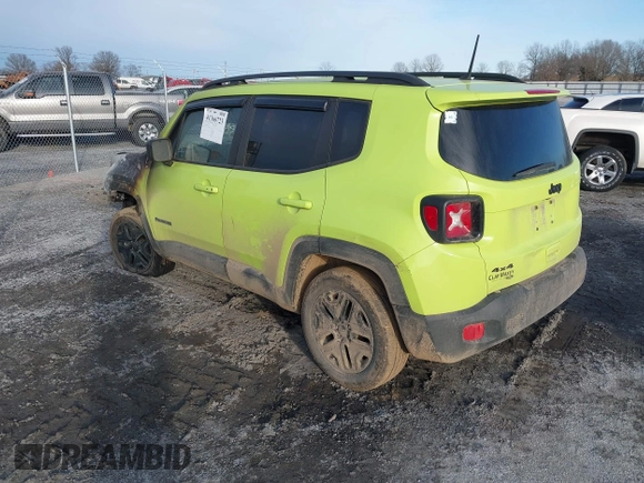 2018 Jeep Renegade Sport with VIN ZACCJBAB8JPH61103, listed as a IAAI auction lot 41366723 with Not provided miles and . Bid and sale history available at DreamBid. Image 3.