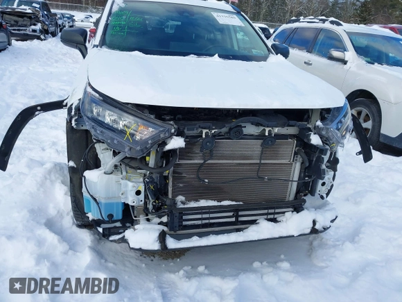 2021 Toyota RAV4 Hybrid LE with VIN 4T3LWRFV9MU047628, listed as a IAAI auction lot 41335589 with 36,748 mi miles. Bid and sale history available at carsss.com. Image 6.