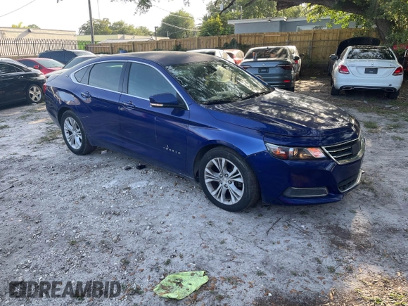 2015 Chevrolet Impala LT with VIN 2G1125S38F9270667, listed as a IAAI auction lot 42228297 with 161,140 mi miles and . Bid and sale history available at DreamBid. Image 1.