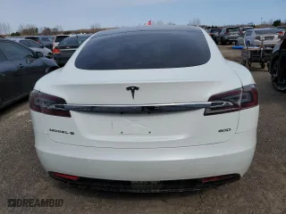 2017 Tesla Model S 100D with VIN 5YJSA1E24HF186757, listed as a Copart auction lot 51511745 with 242,779 mi miles and Salvage Title. Bid and sale history available at carsss.com. Image 6.