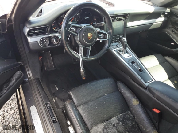 2017 Porsche 911 Carrera with VIN WP0AA2A95HS107152, listed as a Copart auction lot 74620954 with 0 mi miles and Salvage Title. Bid and sale history available at carsss.com. Image 8.