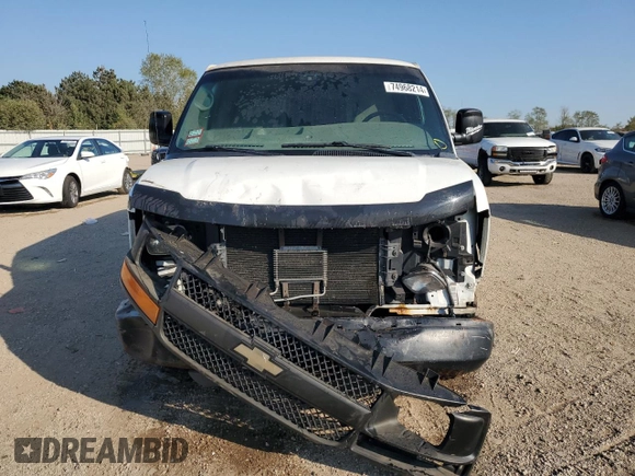 2010 Chevrolet Express Cargo with VIN 1GCZGFBA3A1166374, listed as a Copart auction lot 74968214 with 201,958 mi miles and Salvage title. Bid and sale history available at DreamBid. Image 5.