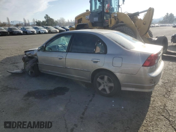 2004 Honda Civic EX with VIN 2HGES26864H537435, listed as a Copart auction lot 42229645 with 150,241 mi miles and Salvage Title. Bid and sale history available at DreamBid. Image 2.