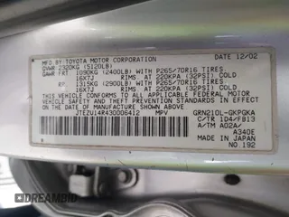 2003 Toyota 4Runner SR5 z VIN JTEZU14R430006412, wystawiony jako IAAI lot #41717986 z przebiegiem 144 490 mil mil oraz . Historia ofert i sprzedaży dostępna na DreamBid. Obrazek 9.