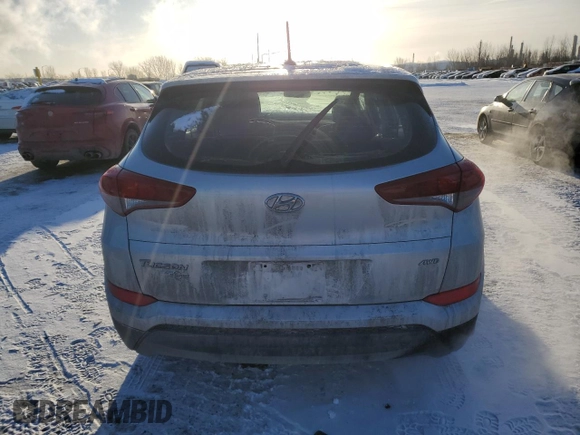 2017 Hyundai Tucson with VIN KM8J2CA44HU558094, listed as a Copart auction lot 44410455 with 122,120 mi miles and Salvage Title. Bid and sale history available at carsss.com. Image 6.