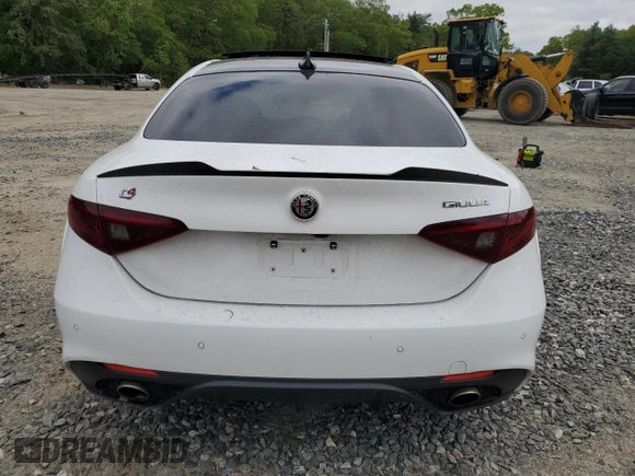 2019 Alfa Romeo Giulia Sport with VIN ZARFANAN6K7607194, listed as a Copart auction lot 57393415 with Not provided miles and Salvage title. Bid and sale history available at DreamBid. Image 6.